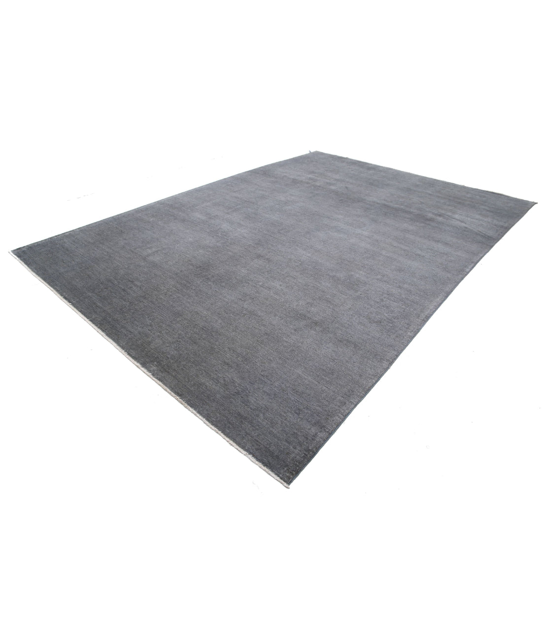 Hand Knotted Overdye Wool Rug - 9'8'' x 13'9'' 9'8'' x 13'9'' (290 X 413) / Grey / Grey