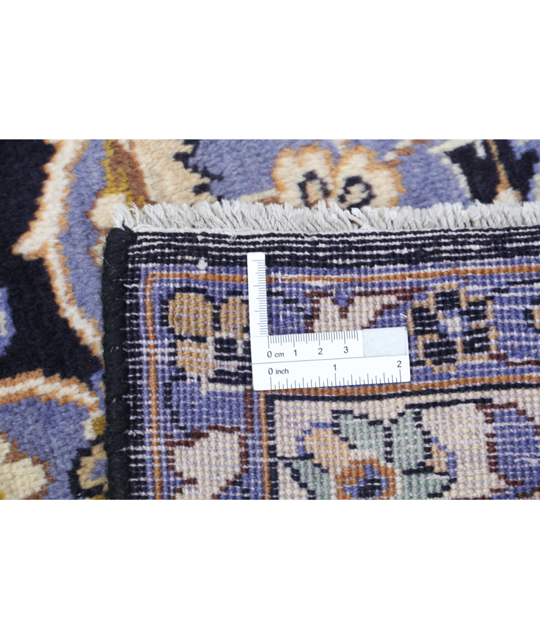 Hand Knotted Persian Kashan Wool Rug - 9'7'' x 12'8'' 9'7'' x 12'8'' (288 X 380) / Black / Black