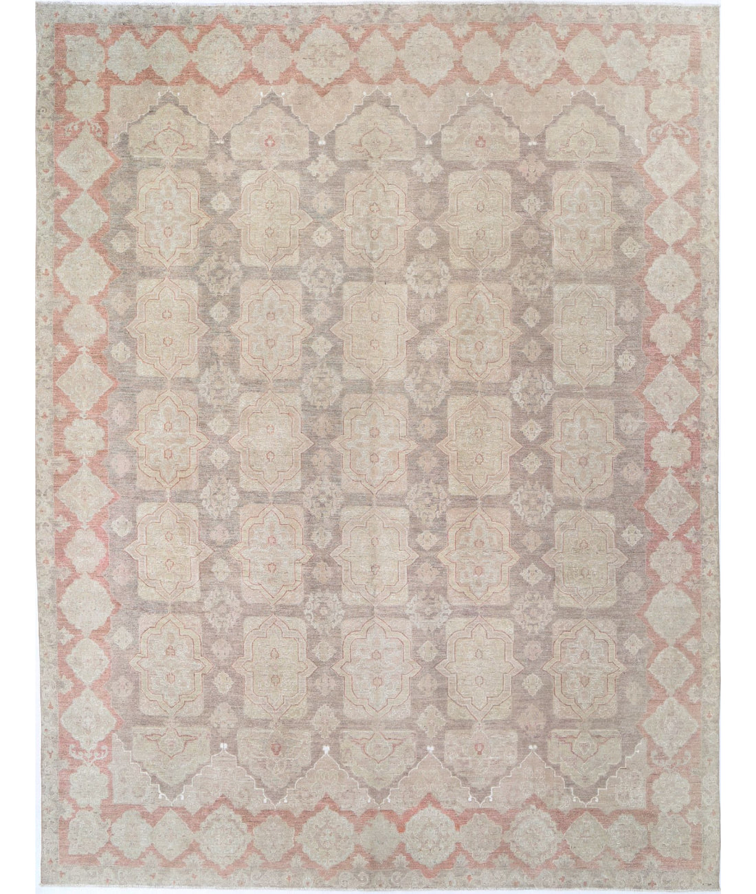 Hand Knotted Serenity Wool Rug - 9'11'' x 14'2'' 9'11'' x 14'2'' (298 X 425) / Brown / Lilac