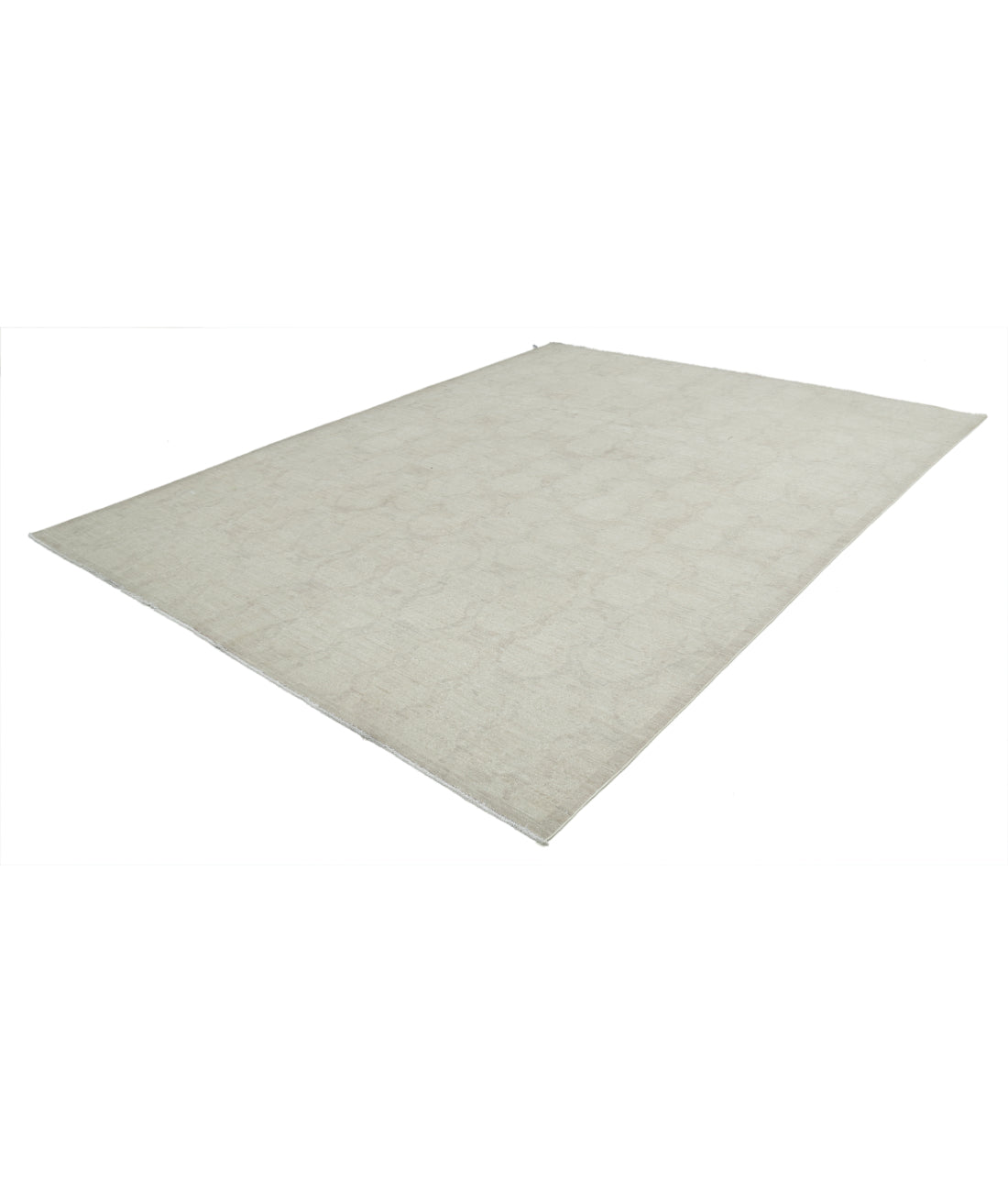 Hand Knotted Ikat Wool Rug - 8'10'' x 11'1'' 8'10'' x 11'1'' (265 X 333) / Grey / Pink