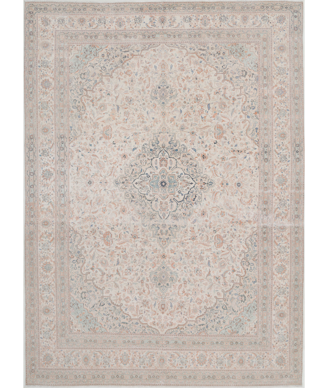 Hand Knotted Vintage Wool Rug - 9'6'' x 13'2''