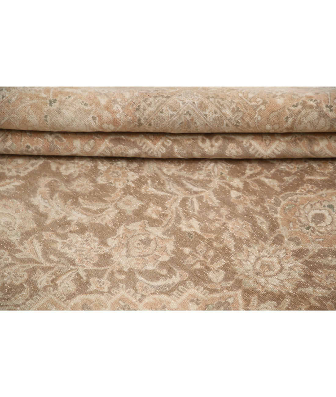 Hand Knotted Vintage Persian Kashan Wool Rug - 9'5'' x 13'3'' 9'5'' x 13'3'' (283 X 398) / Brown / Red