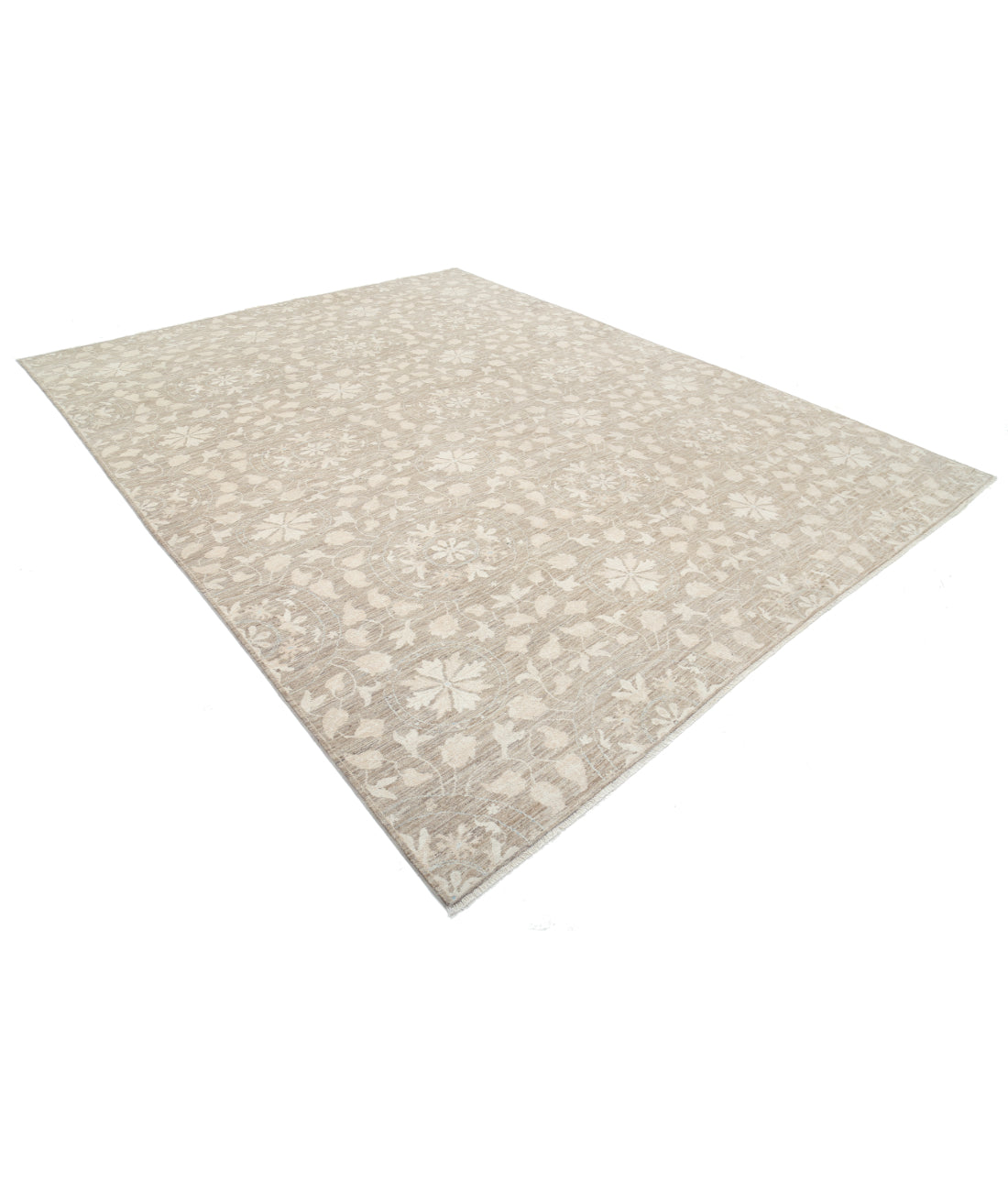 Hand Knotted Artemix Wool Rug - 8'10'' x 11'3'' 8'10'' x 11'3'' (265 X 338) / Taupe / Ivory