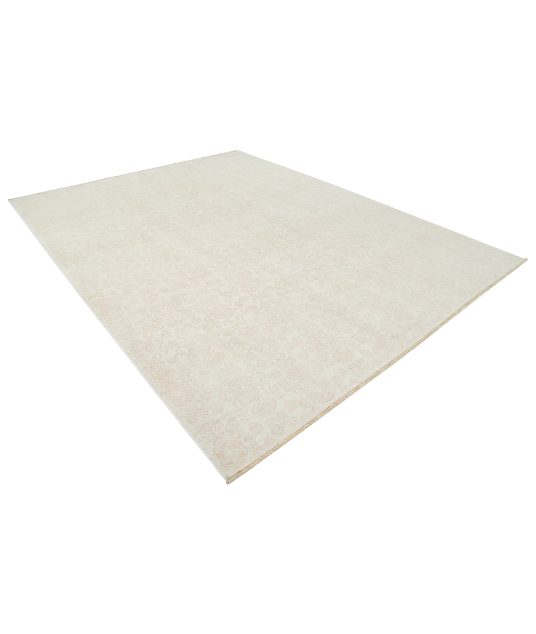 Hand Knotted Artemix Wool Rug - 9'0'' x 11'8'' 9'0'' x 11'8'' (270 X 350) / Ivory / Taupe