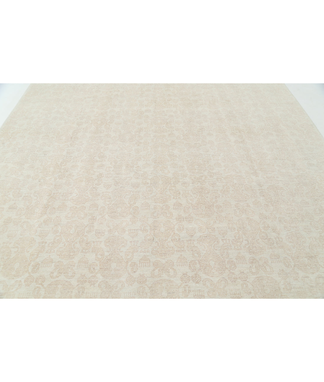 Hand Knotted Artemix Wool Rug - 9'0'' x 11'8'' 9'0'' x 11'8'' (270 X 350) / Ivory / Taupe