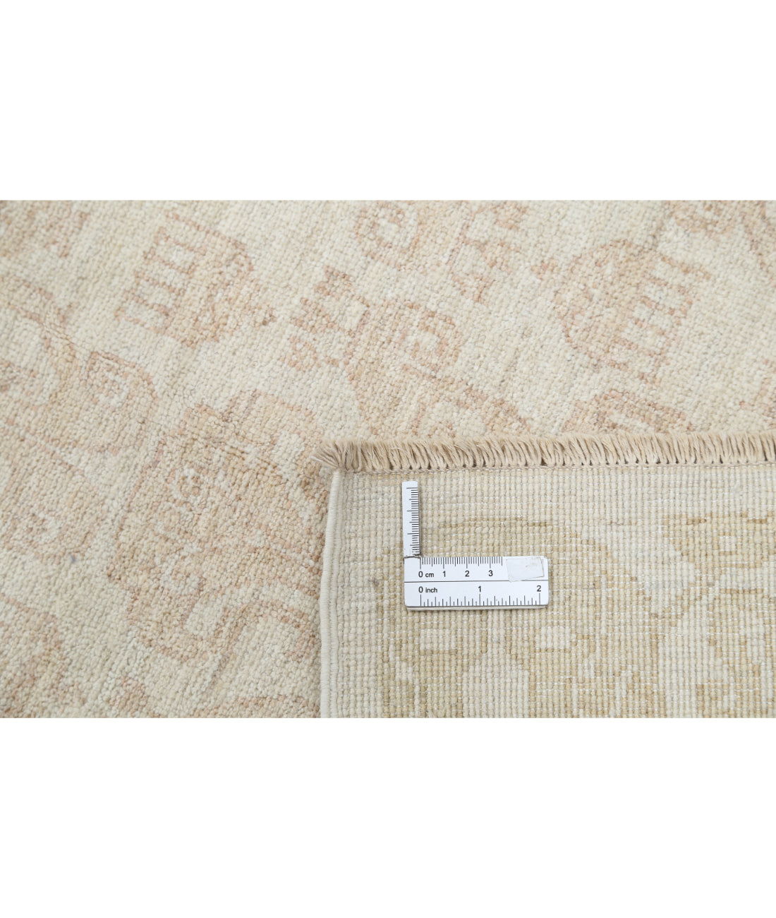 Hand Knotted Artemix Wool Rug - 9'0'' x 11'8'' 9'0'' x 11'8'' (270 X 350) / Ivory / Taupe