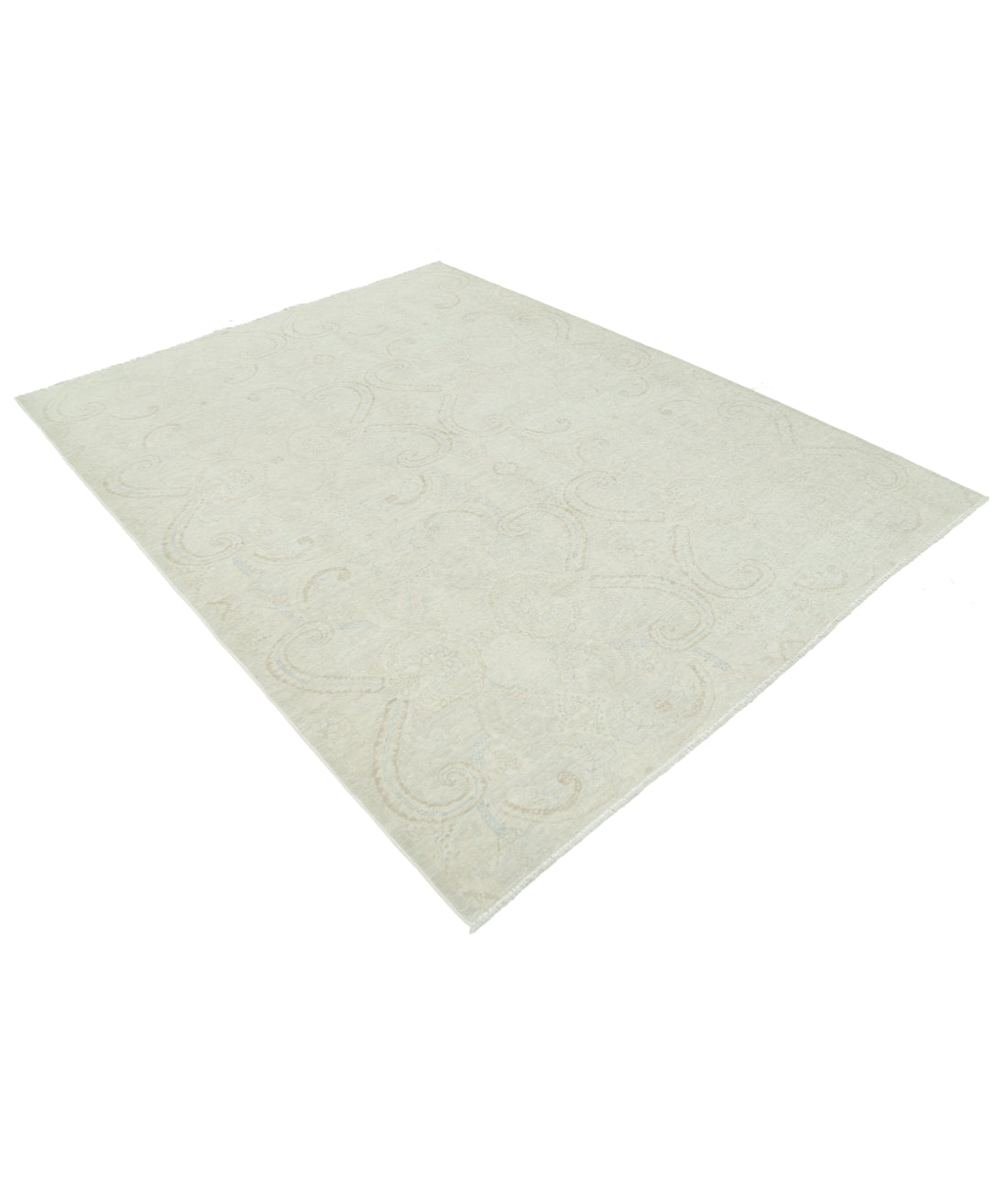 Hand Knotted Artemix Wool Rug - 6'4'' x 8'3'' 6'4'' x 8'3'' (190 X 248) / Grey / Taupe