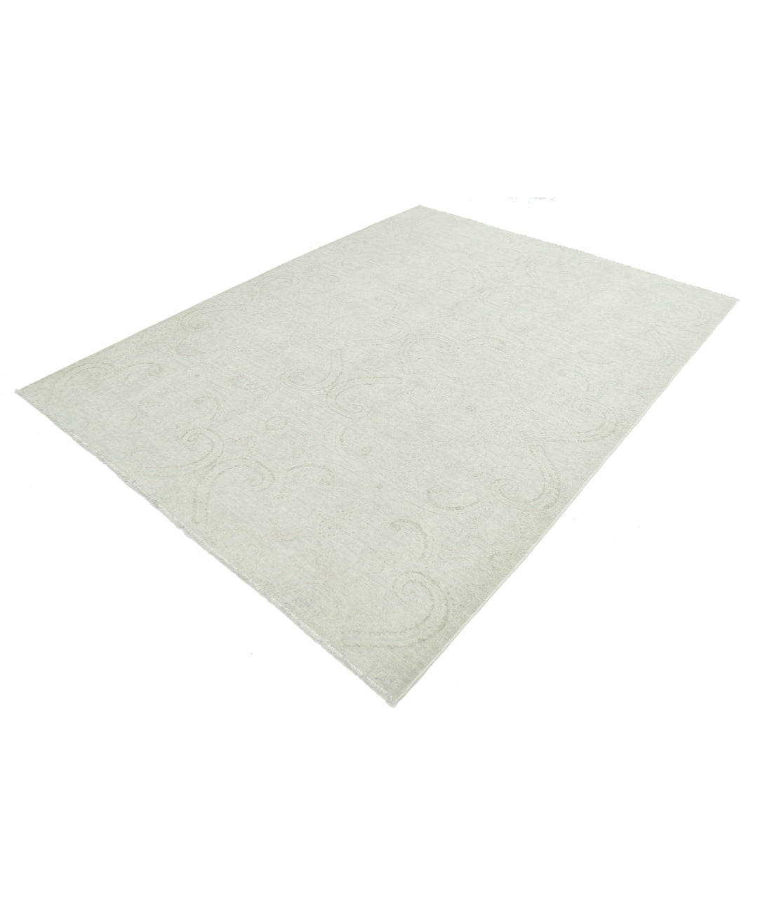 Hand Knotted Artemix Wool Rug - 6'4'' x 8'3'' 6'4'' x 8'3'' (190 X 248) / Grey / Taupe
