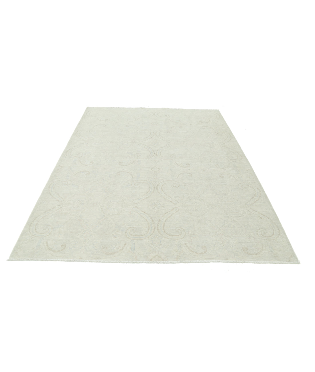 Hand Knotted Artemix Wool Rug - 6'4'' x 8'3'' 6'4'' x 8'3'' (190 X 248) / Grey / Taupe