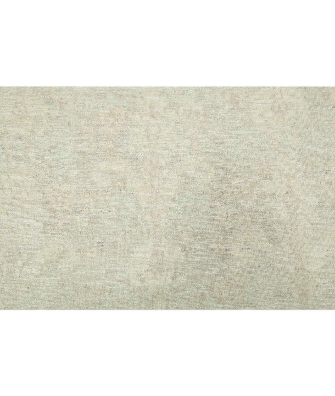 Hand Knotted Ikat Wool Rug - 8'0'' x 9'7'' 8'0'' x 9'7'' (240 X 288) / Ivory / Taupe