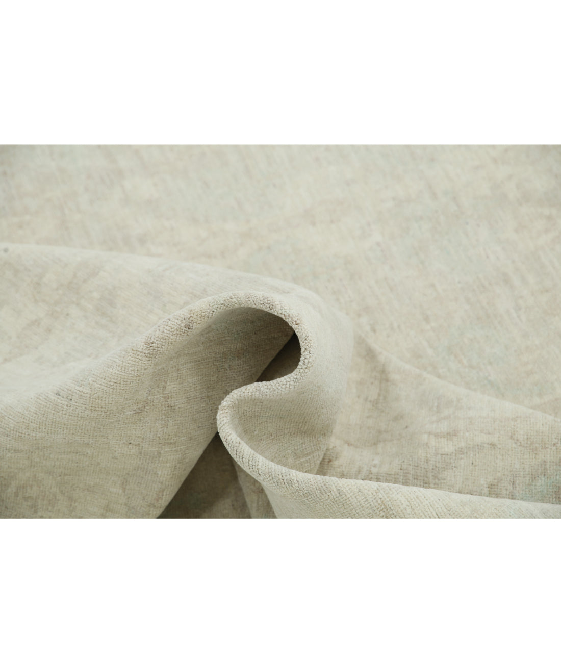 Hand Knotted Ikat Wool Rug - 8'0'' x 9'7'' 8'0'' x 9'7'' (240 X 288) / Ivory / Taupe