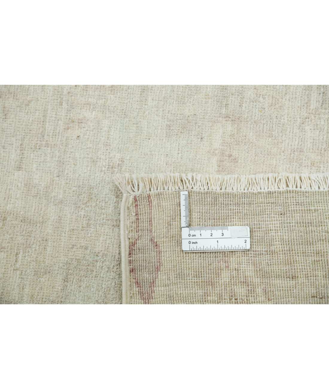 Hand Knotted Ikat Wool Rug - 8'0'' x 9'7'' 8'0'' x 9'7'' (240 X 288) / Ivory / Taupe