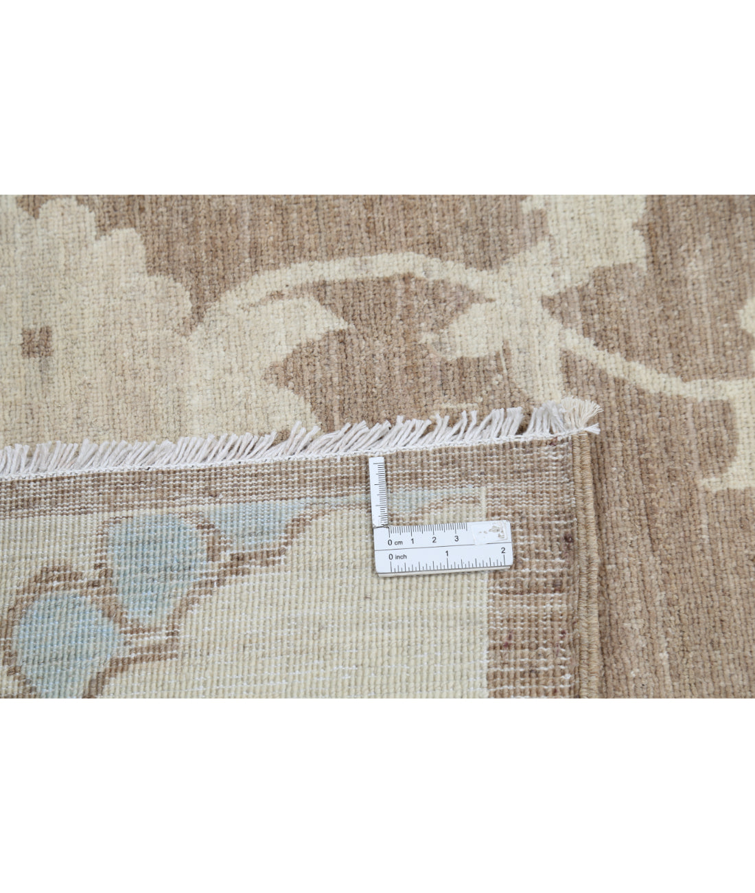 Hand Knotted Artemix Wool Rug - 8'10'' x 11'9'' 8'10'' x 11'9'' (265 X 353) / Taupe / Ivory