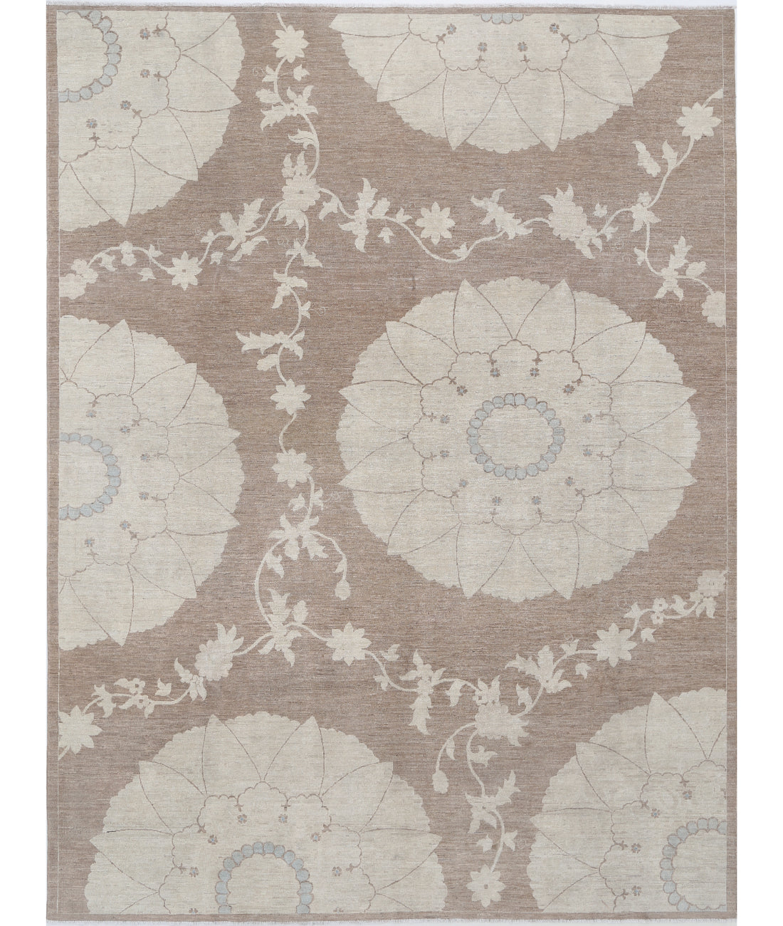 Hand Knotted Artemix Wool Rug - 8&#39;10&#39;&#39; x 11&#39;9&#39;&#39; 8&#39;10&#39;&#39; x 11&#39;9&#39;&#39; (265 X 353) / Taupe / Ivory