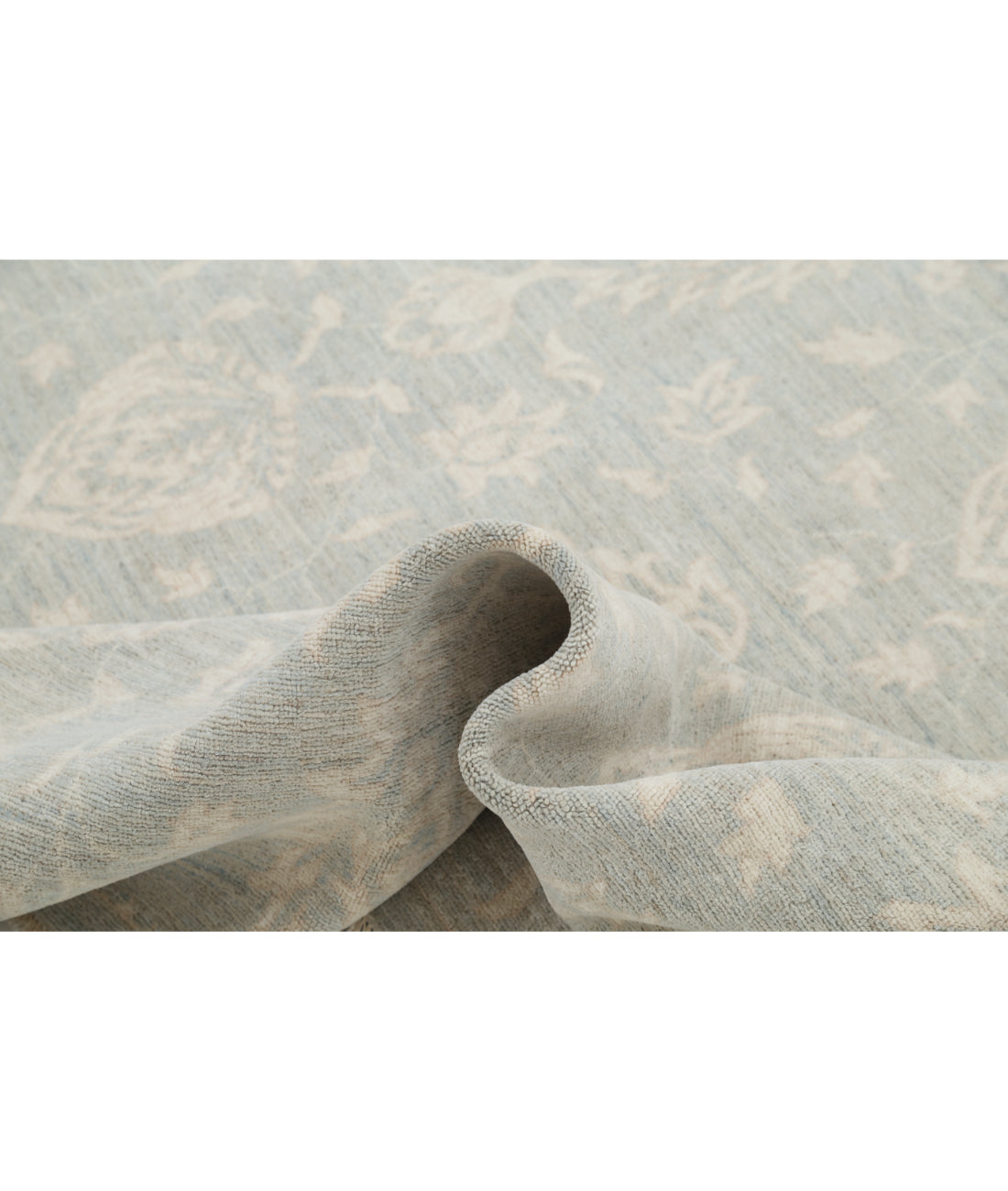 Hand Knotted Artemix Wool Rug - 6'0'' x 8'8'' 6'0'' x 8'8'' (180 X 260) / Blue / Ivory