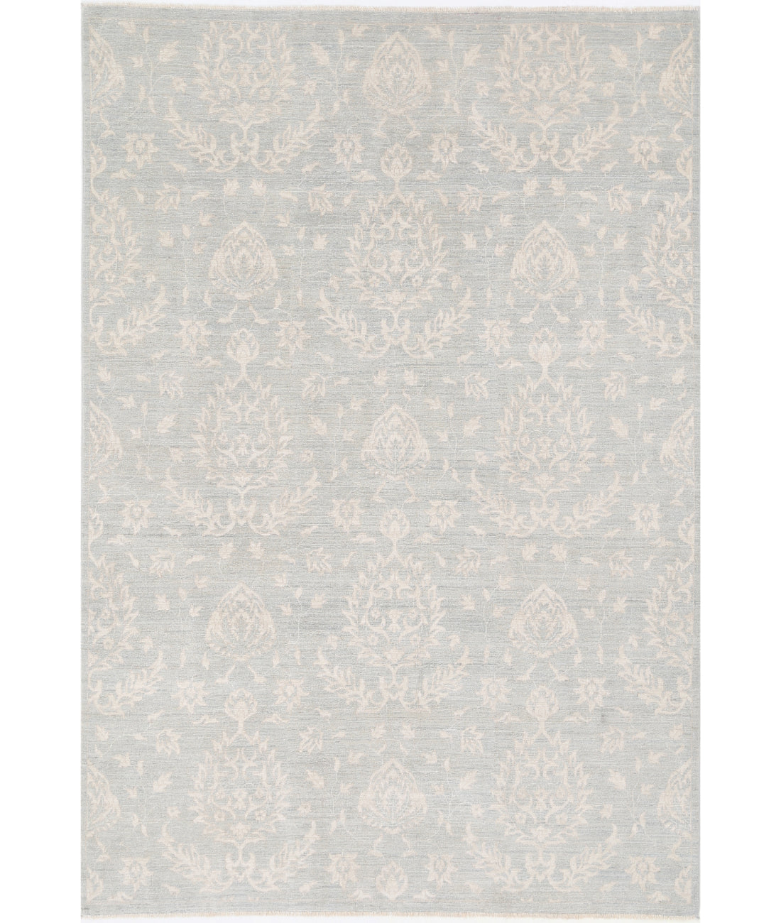 Hand Knotted Artemix Wool Rug - 6&#39;0&#39;&#39; x 8&#39;8&#39;&#39; 6&#39;0&#39;&#39; x 8&#39;8&#39;&#39; (180 X 260) / Blue / Ivory