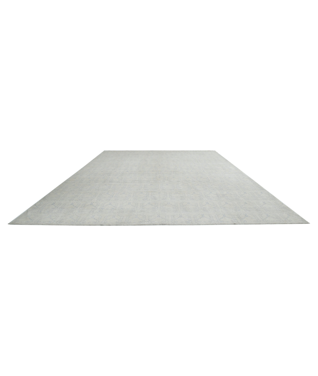 Hand Knotted Fine Artemix Wool Rug - 12'11'' x 17'2'' 12'11'' x 17'2'' (388 X 515) / Ivory / Blue
