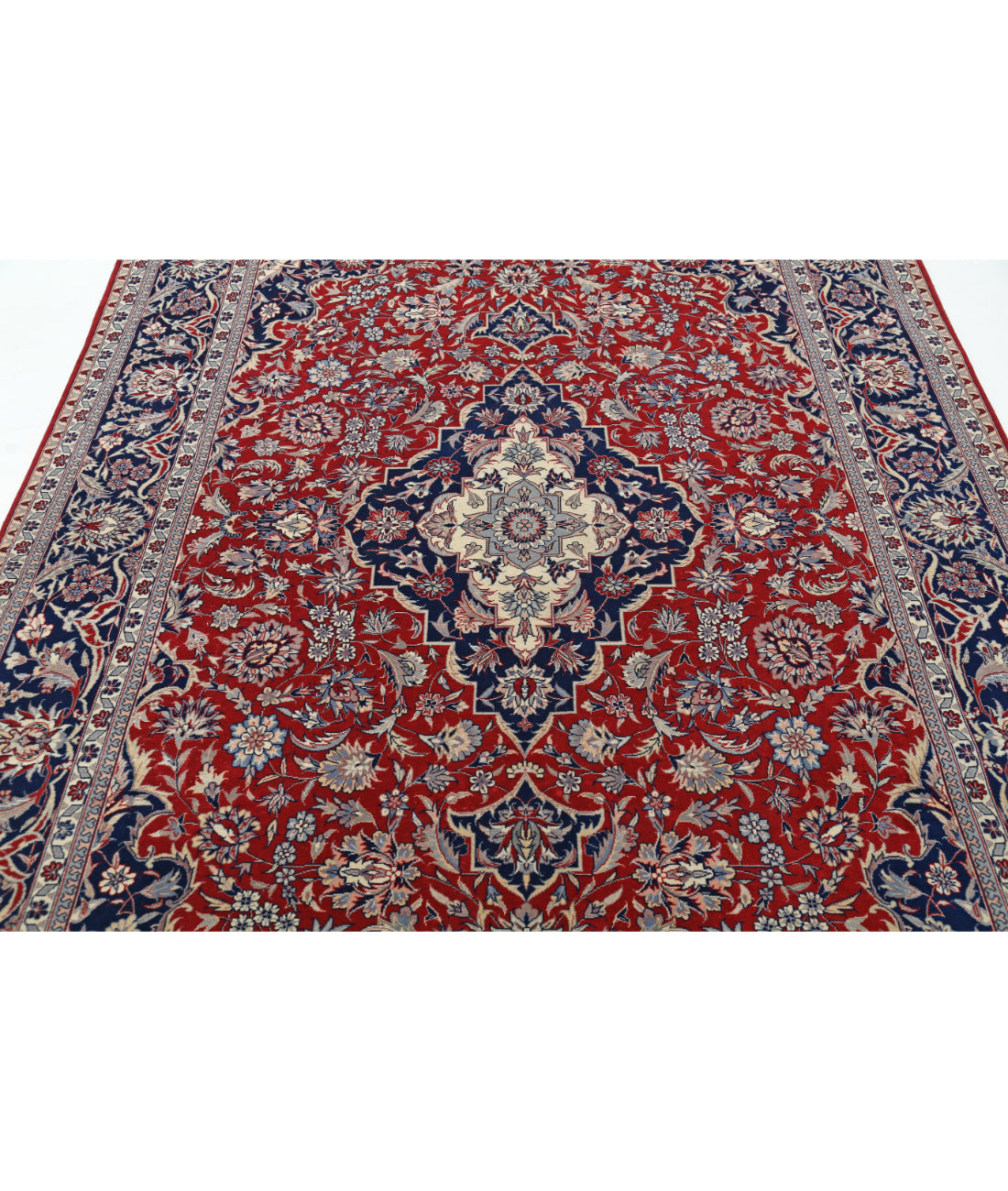 Hand Knotted Heritage Fine Persian Style Wool Rug - 6'0'' x 8'11'' 6' 0" X 8' 11" (183 X 272) / Red / Blue