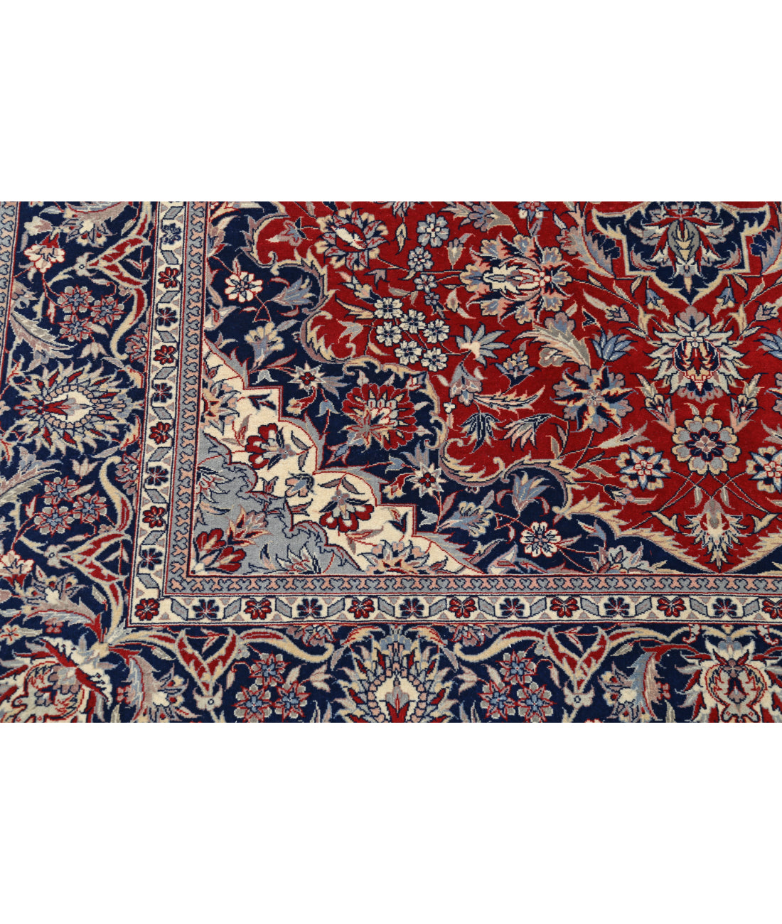 Hand Knotted Heritage Fine Persian Style Wool Rug - 6'0'' x 8'11'' 6' 0" X 8' 11" (183 X 272) / Red / Blue