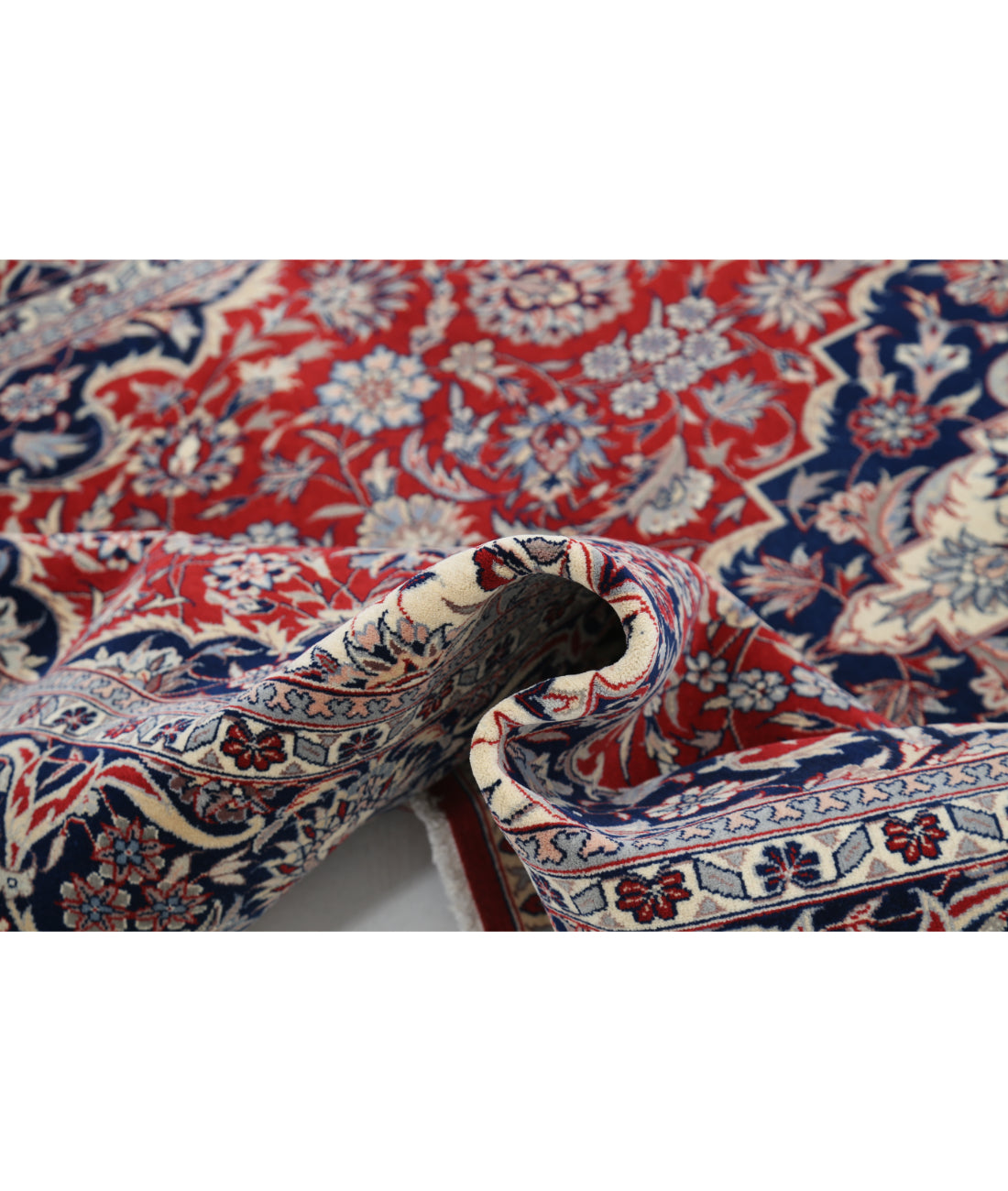 Hand Knotted Heritage Fine Persian Style Wool Rug - 6'0'' x 8'11'' 6' 0" X 8' 11" (183 X 272) / Red / Blue