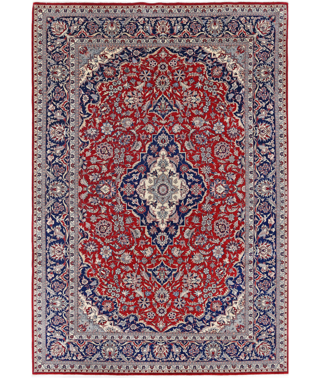 Hand Knotted Heritage Fine Persian Style Wool Rug - 6&#39;0&#39;&#39; x 8&#39;11&#39;&#39; 6&#39; 0&quot; X 8&#39; 11&quot; (183 X 272) / Red / Blue
