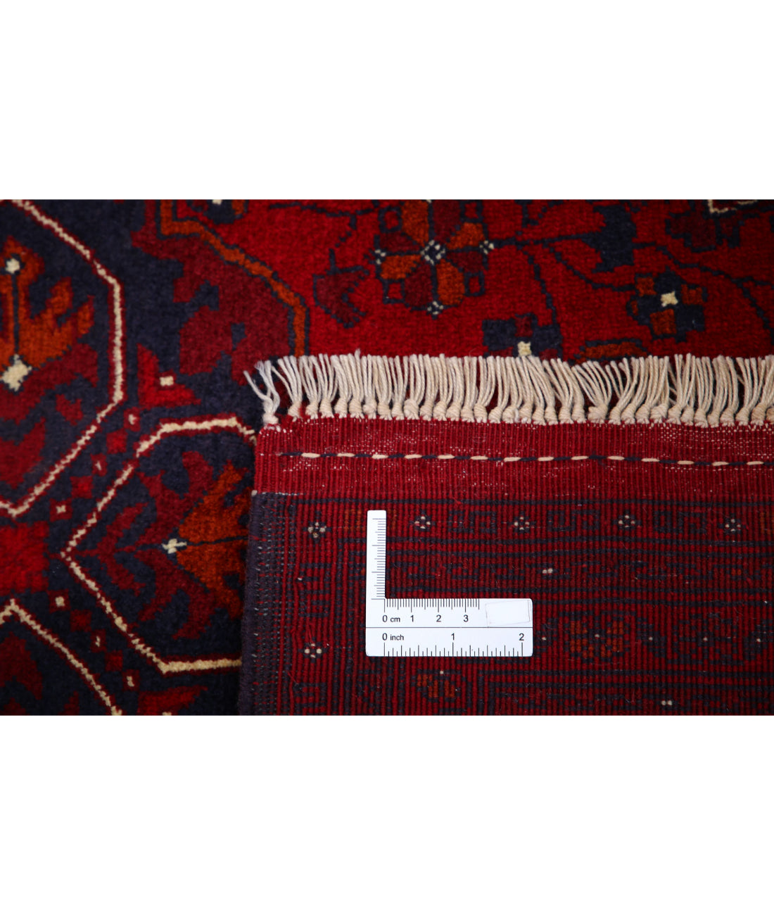 Hand Knotted Afghan Beljik Wool Rug - 6'8'' x 9'8'' 6'8'' x 9'8'' (200 X 290) / Red / Red