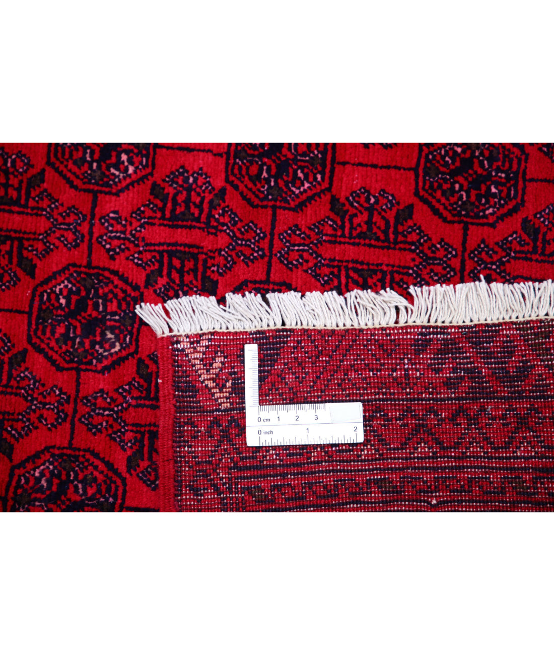 Hand Knotted Afghan Beljik Wool Rug - 6'4'' x 9'3'' 6'4'' x 9'3'' (190 X 278) / Red / Red