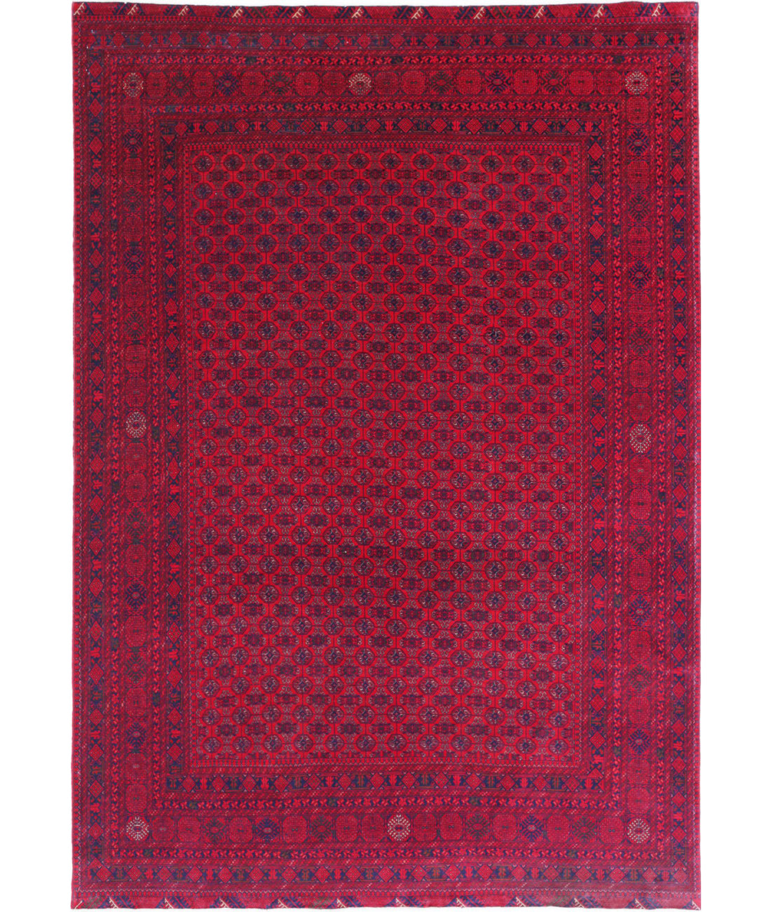 Hand Knotted Afghan Beljik Wool Rug - 6&#39;5&#39;&#39; x 9&#39;6&#39;&#39; 6&#39;5&#39;&#39; x 9&#39;6&#39;&#39; (193 X 285) / Red / Red