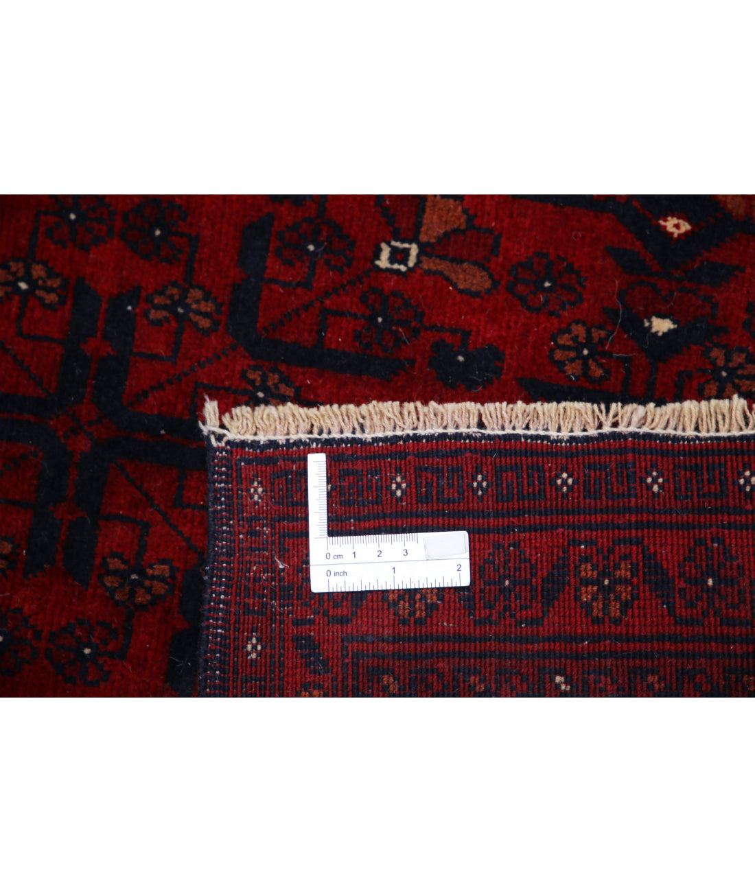 Hand Knotted Afghan Beljik Wool Rug - 6'7'' x 9'8''