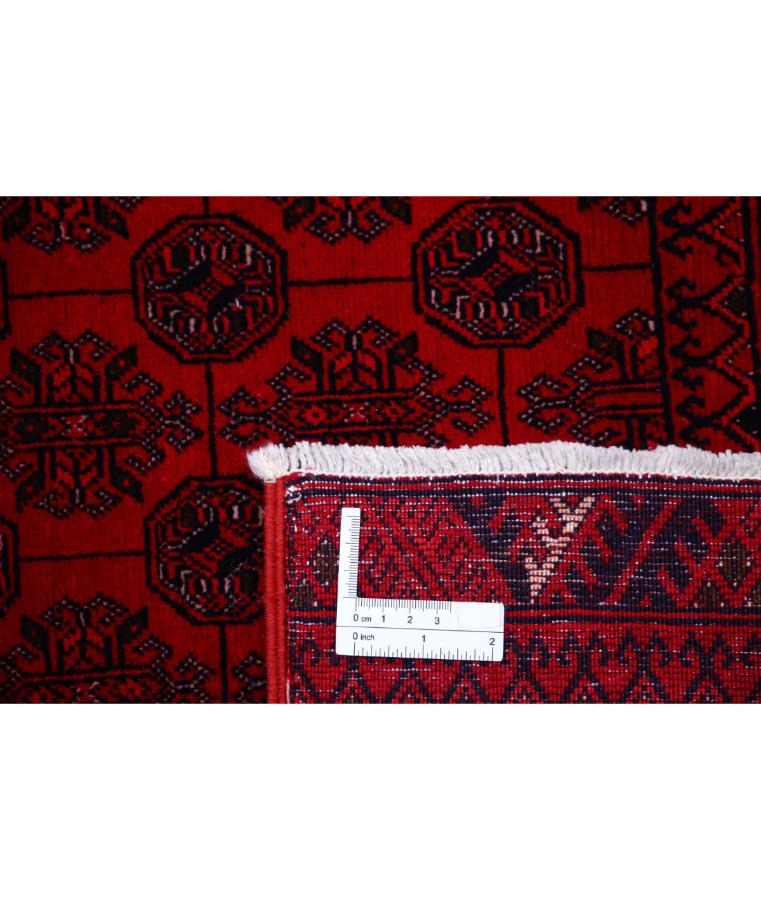 Hand Knotted Afghan Beljik Wool Rug - 6'7'' x 9'4''