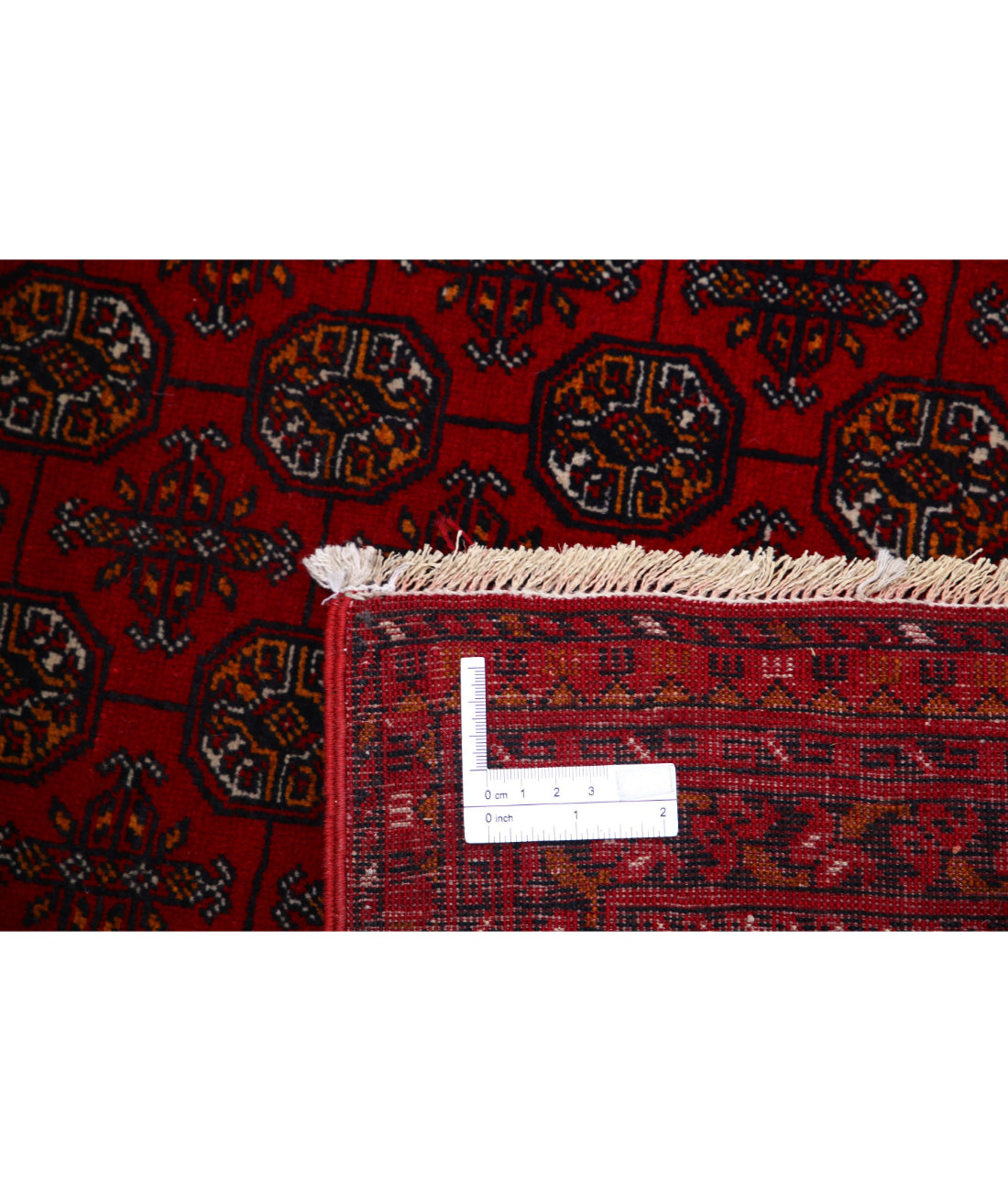 Hand Knotted Afghan Beljik Wool Rug - 3'11'' x 6'6''