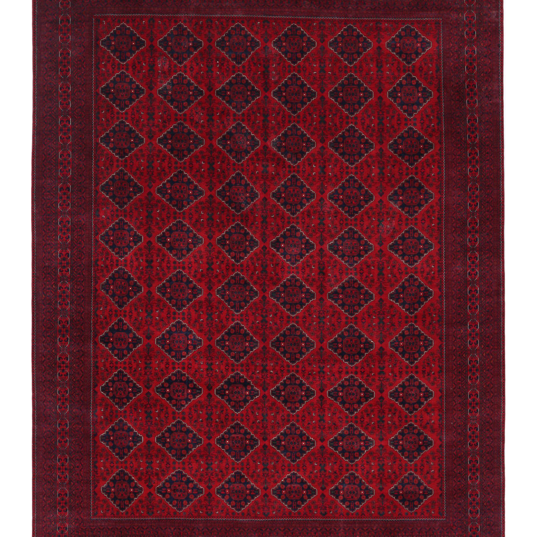 Alfombra de lana Khamyab afgana anudada a mano - 11'9'' x 15'9''