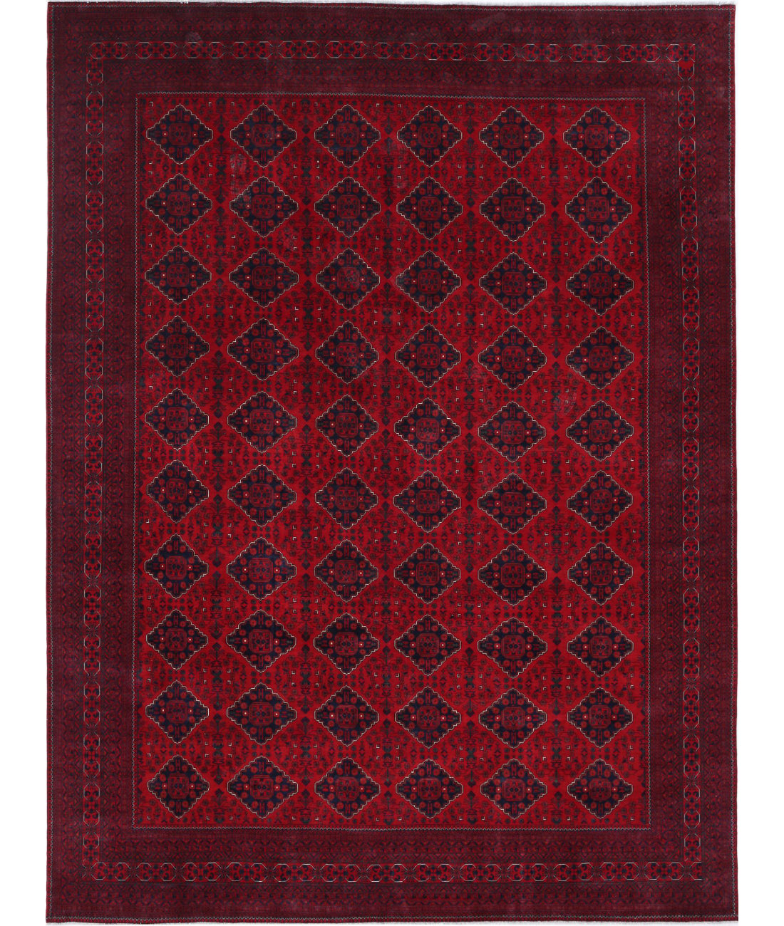 Alfombra de lana Khamyab afgana anudada a mano - 11'9'' x 15'9''