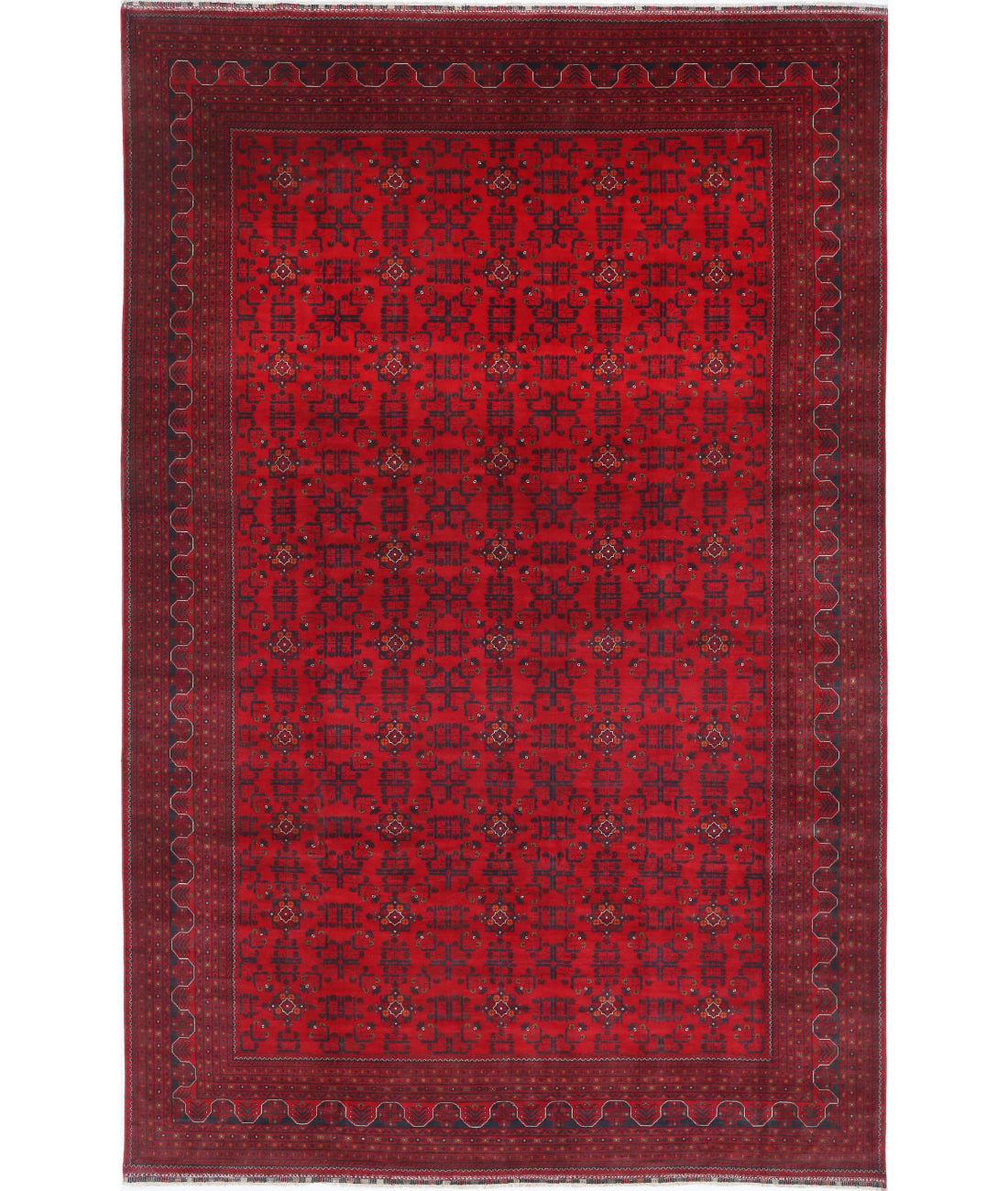 Alfombra de lana Khamyab afgana anudada a mano - 9'9'' x 15'4''