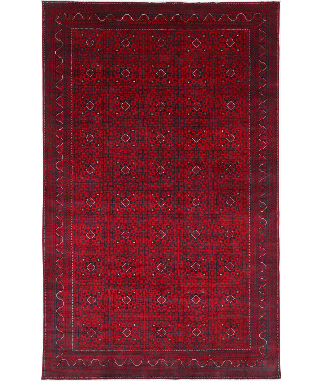 Alfombra de lana Khamyab afgana anudada a mano - 10'1'' x 16'0''