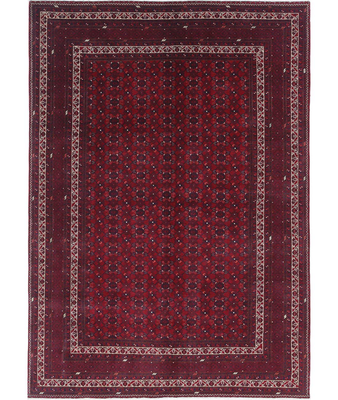 Alfombra de lana Khamyab afgana anudada a mano - 6'7'' x 9'6''