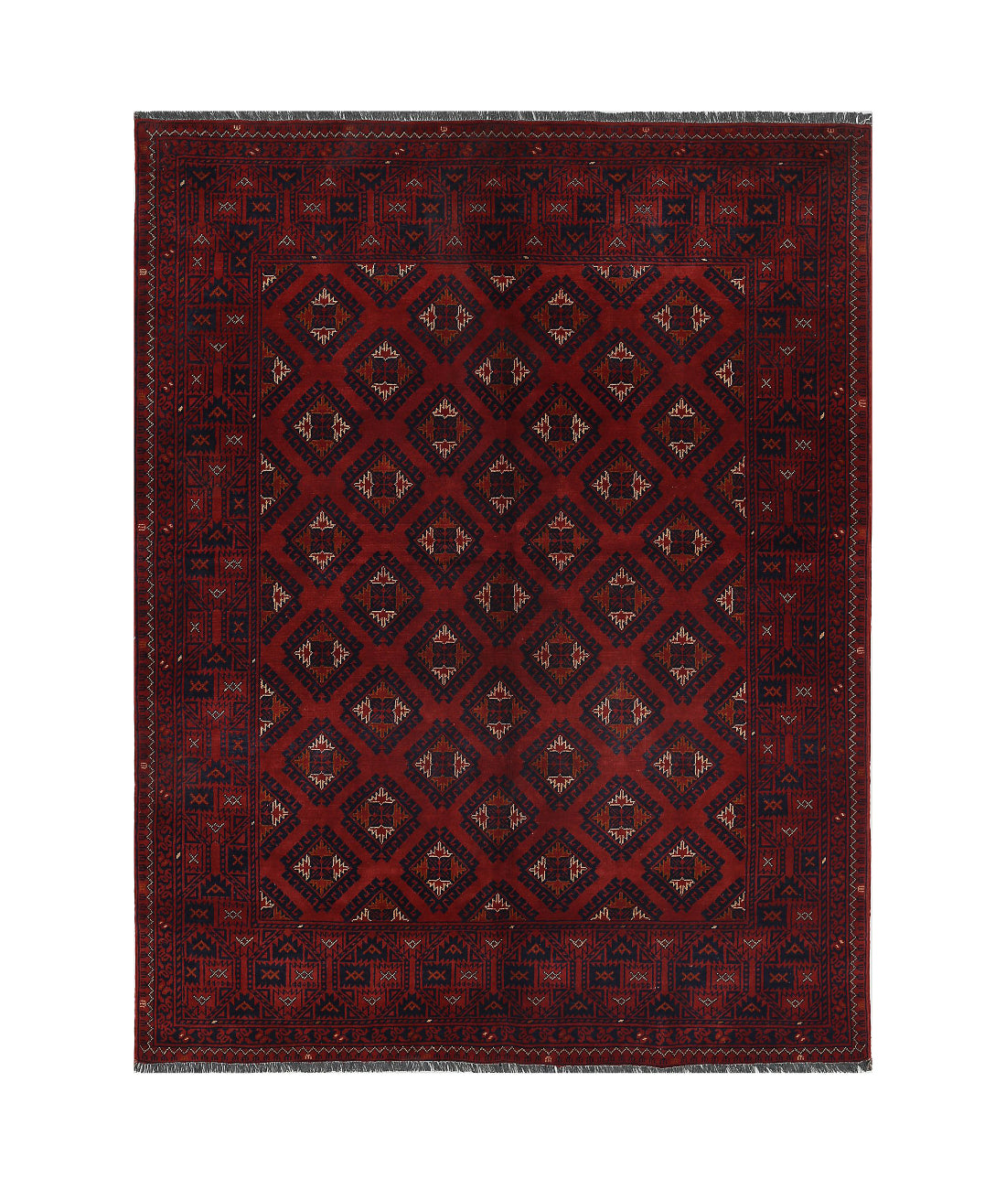 Hand Knotted Afghan Khamyab Wool Rug - 4'10'' x 6'4''