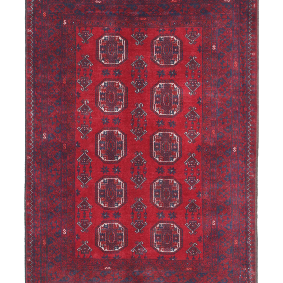 Hand Knotted Afghan Khamyab Wool Rug - 3'0'' x 4'2''