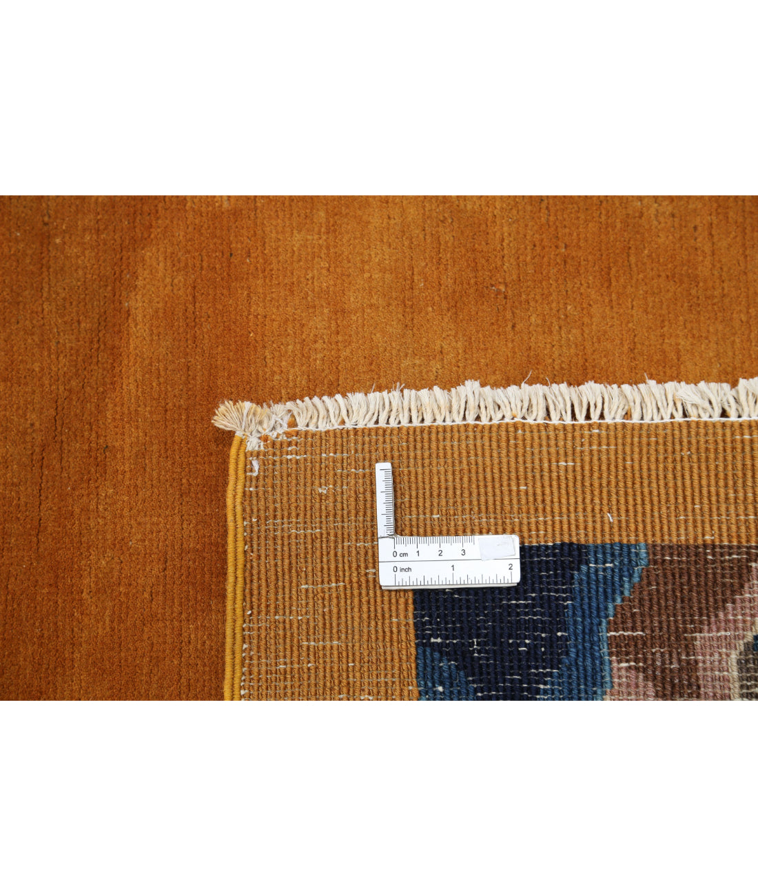 Hand Knotted Antique Nickel Wool Rug - 9'10'' x 13'2'' 9'10'' x 13'2'' (290 X 385) / Gold / Lilac