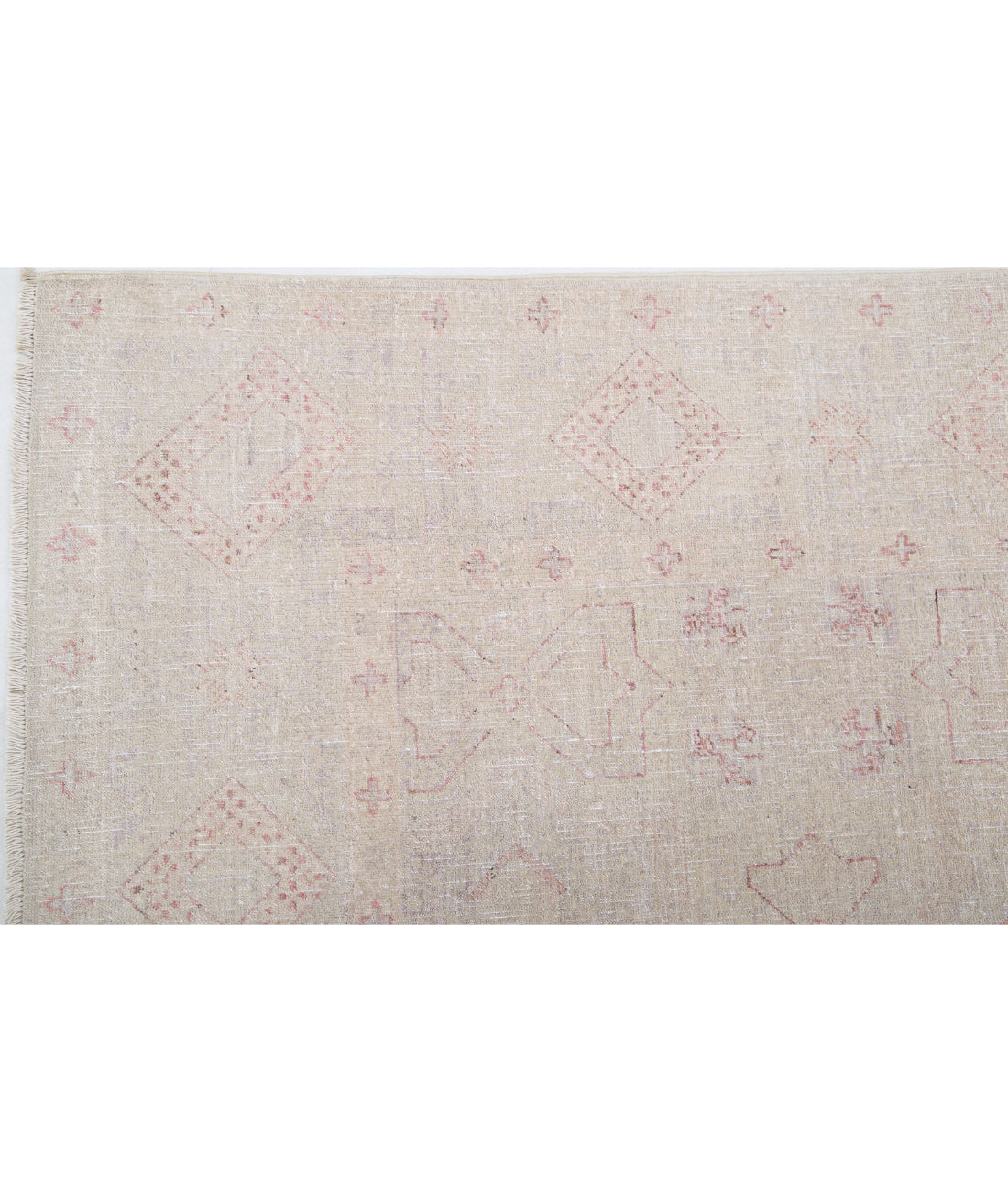 Hand Knotted Ariana Haji Jalili Wool Rug - 5'10'' x 8'1'' 5'10'' x 8'1'' (175 X 243) / Ivory / Pink