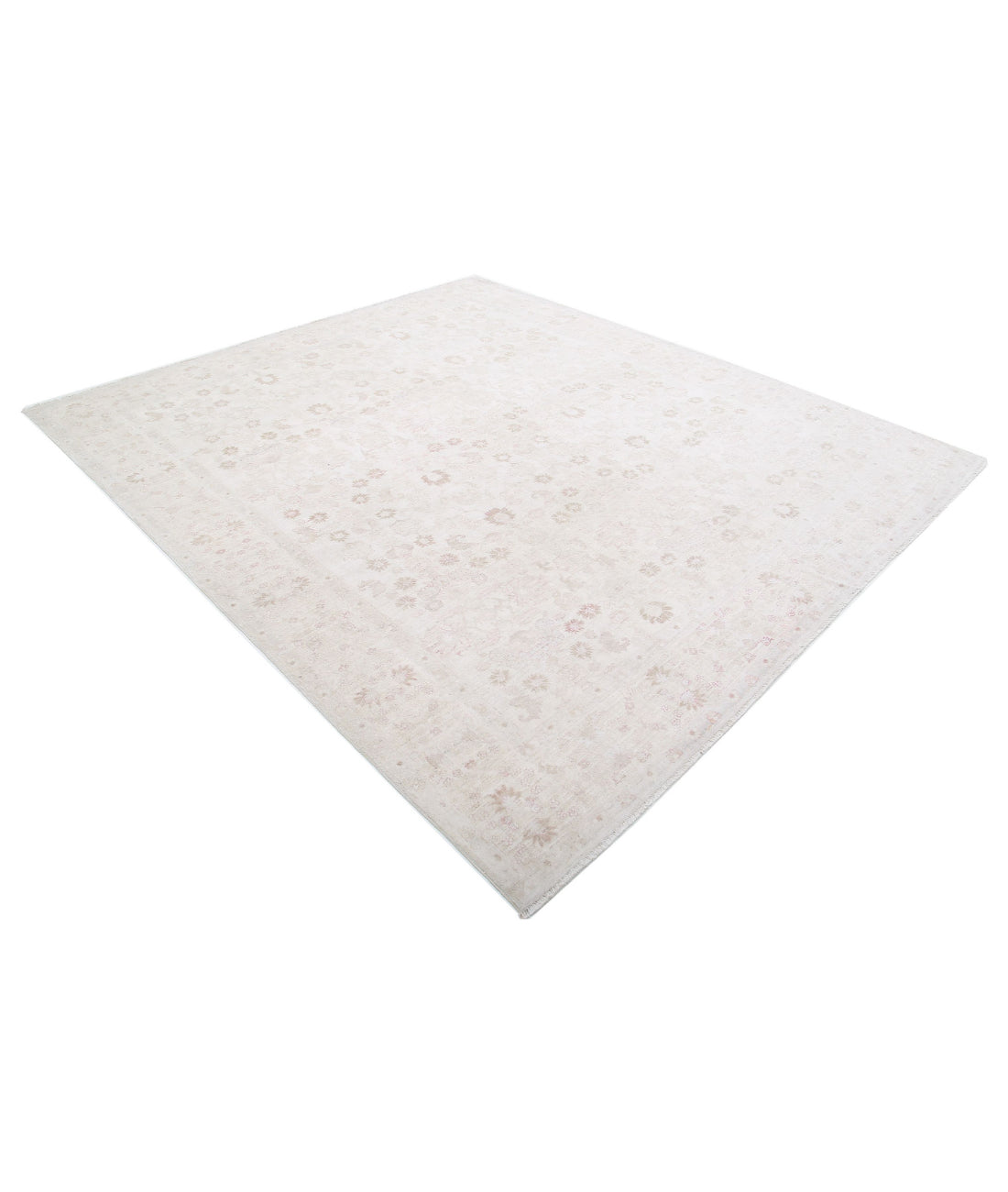 Hand Knotted Ariana Haji Jalili Wool Rug - 8'1'' x 9'5'' 8'1'' x 9'5'' (243 X 283) / Ivory / Ivory