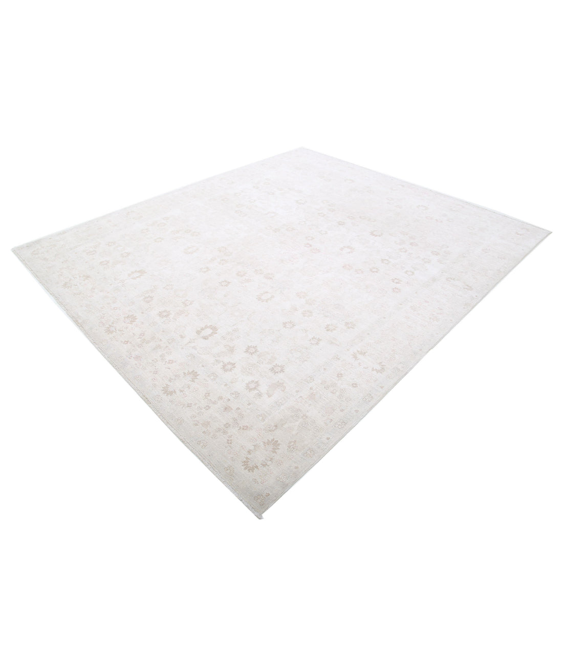 Hand Knotted Ariana Haji Jalili Wool Rug - 8'1'' x 9'5'' 8'1'' x 9'5'' (243 X 283) / Ivory / Ivory