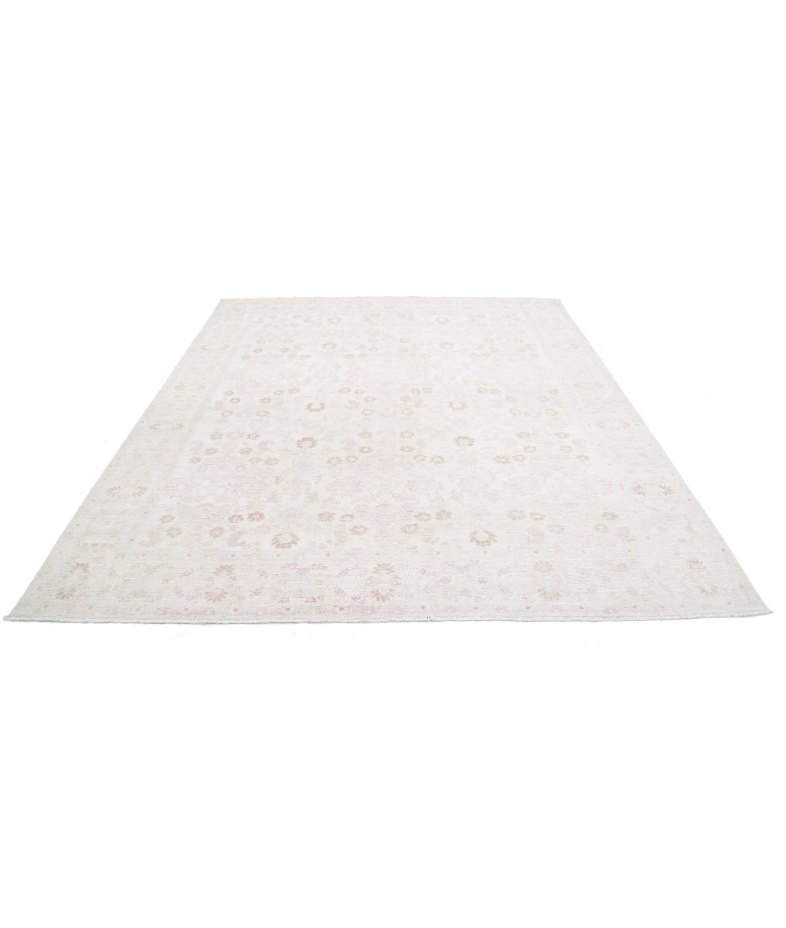 Hand Knotted Ariana Haji Jalili Wool Rug - 8'1'' x 9'5'' 8'1'' x 9'5'' (243 X 283) / Ivory / Ivory
