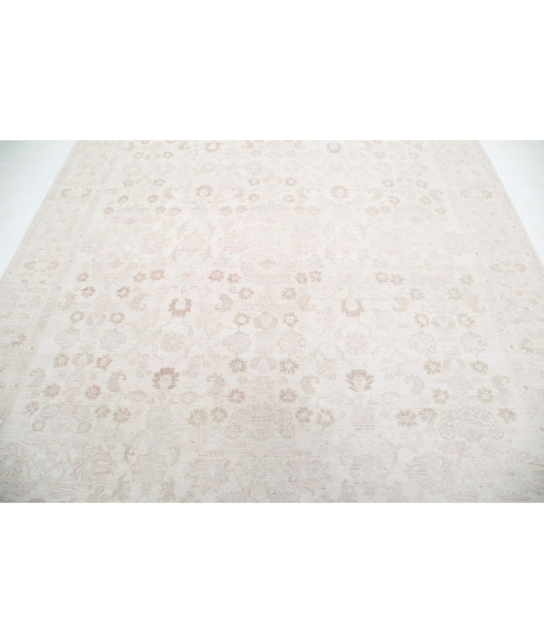 Hand Knotted Ariana Haji Jalili Wool Rug - 8'1'' x 9'5'' 8'1'' x 9'5'' (243 X 283) / Ivory / Ivory
