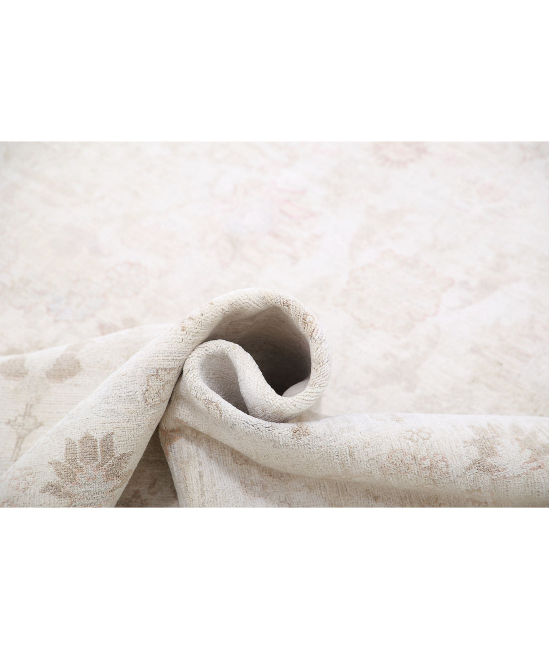 Hand Knotted Ariana Haji Jalili Wool Rug - 8'1'' x 9'5'' 8'1'' x 9'5'' (243 X 283) / Ivory / Ivory