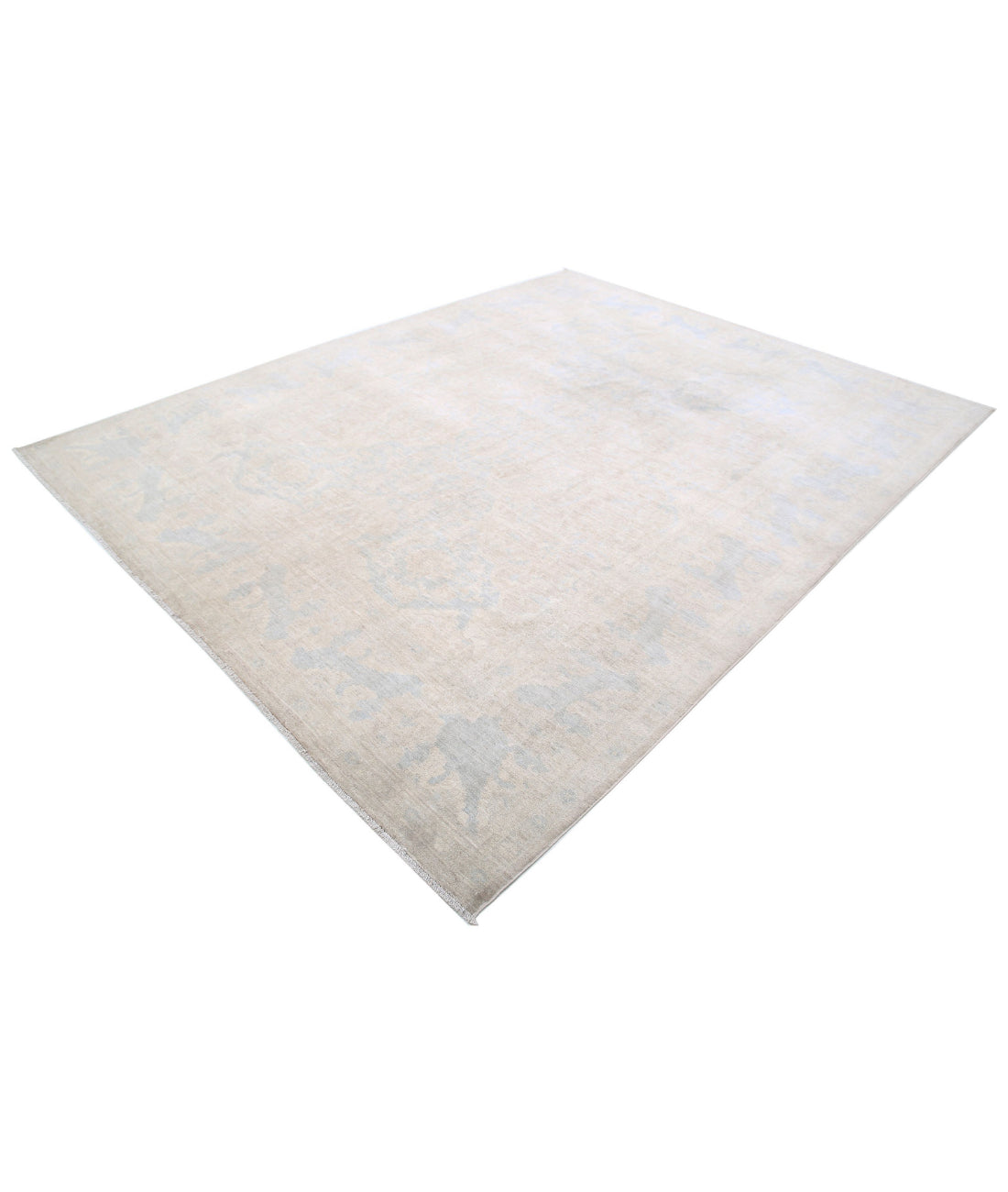 Hand Knotted Ariana Haji Jalili Wool Rug - 7'11'' x 10'0'' 7'11'' x 10'0'' (238 X 300) / Ivory / Blue