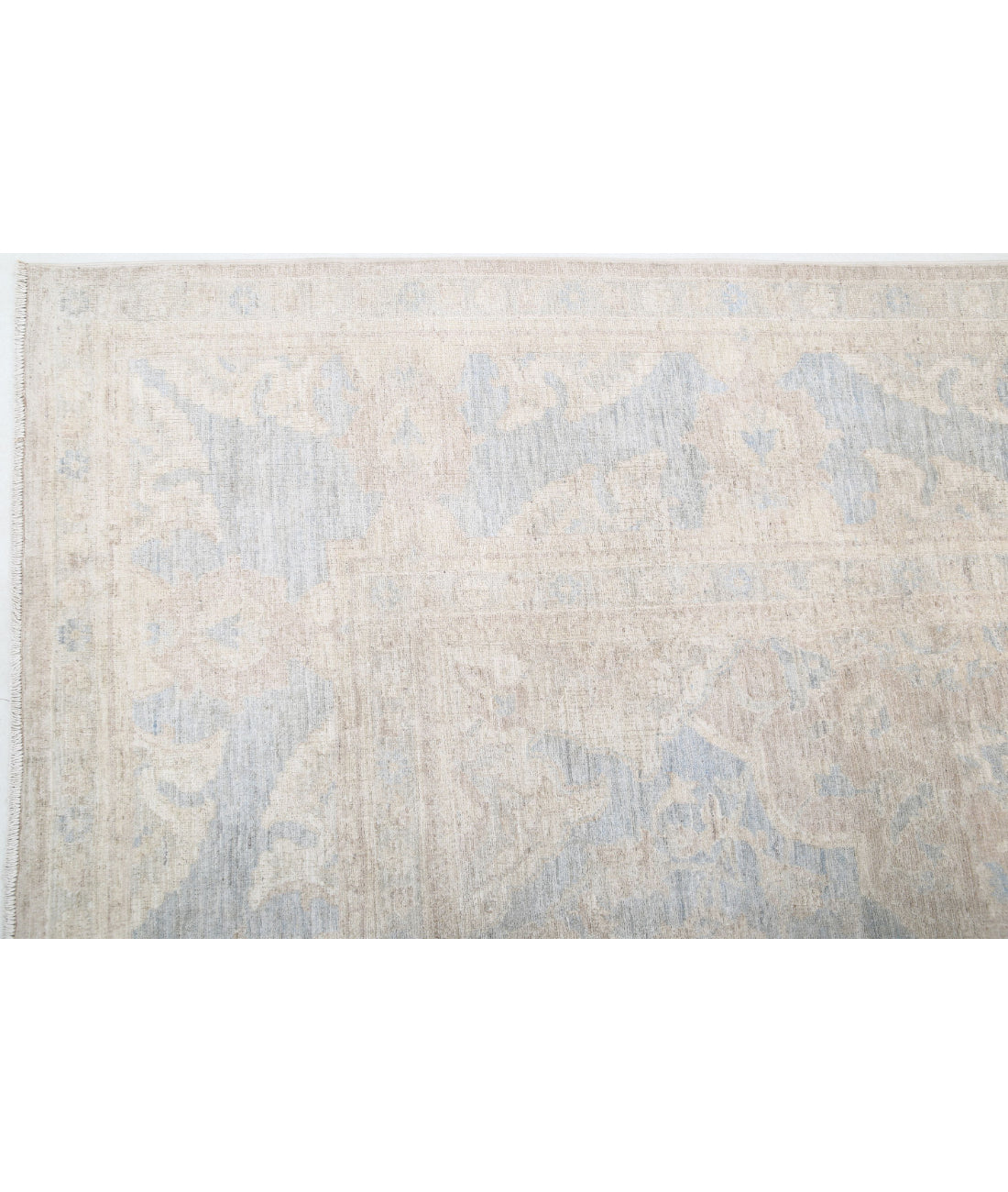 Hand Knotted Ariana Haji Jalili Wool Rug - 7'11'' x 10'0'' 7'11'' x 10'0'' (238 X 300) / Ivory / Blue
