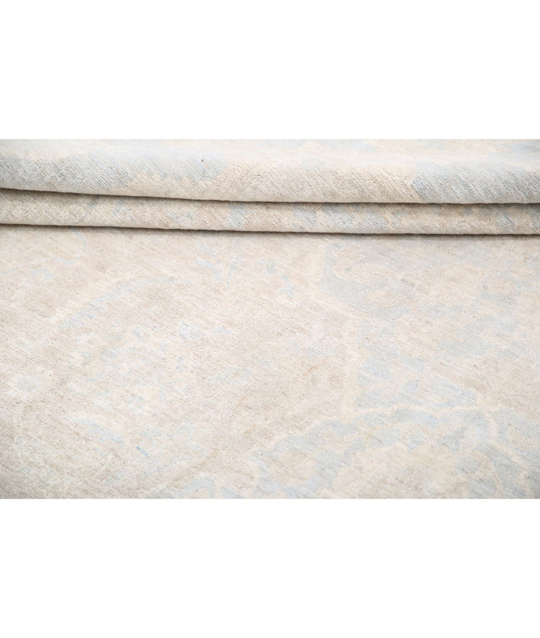 Hand Knotted Ariana Haji Jalili Wool Rug - 7'11'' x 10'0'' 7'11'' x 10'0'' (238 X 300) / Ivory / Blue