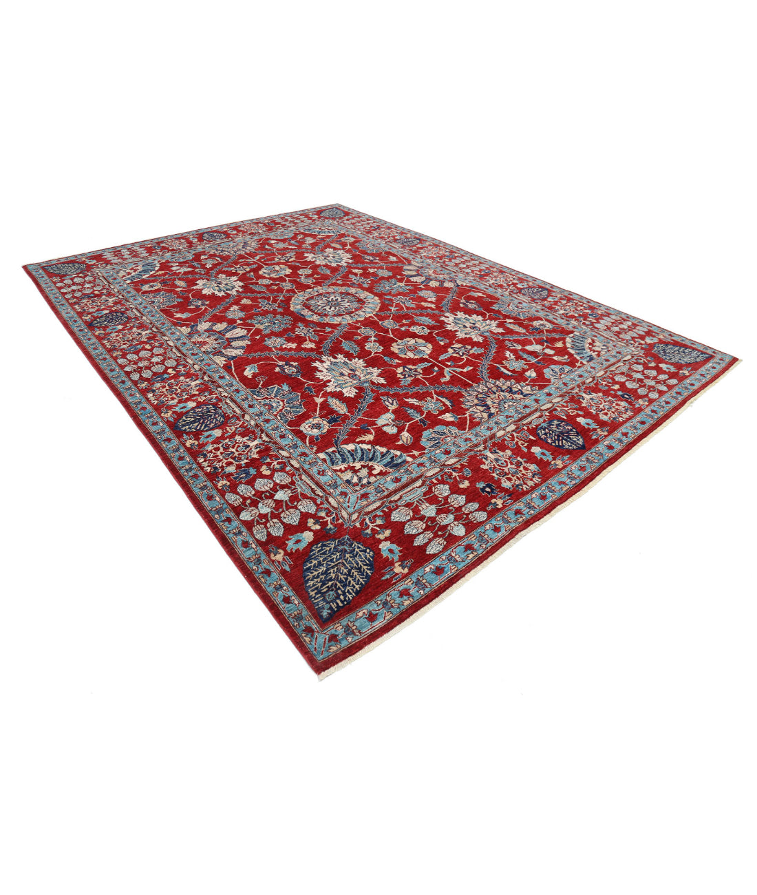 Hand Knotted Ariana Haji Jalili Wool Rug - 9'0'' x 12'0'' 9'0'' x 12'0'' (270 X 360) / Red / Red