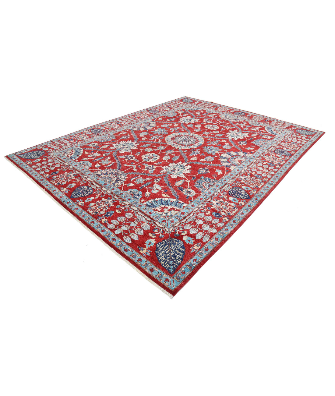 Hand Knotted Ariana Haji Jalili Wool Rug - 9'0'' x 12'0'' 9'0'' x 12'0'' (270 X 360) / Red / Red